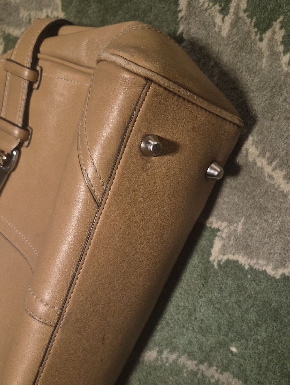 Coach Beige/Tan Leather Satchel with Silver-Tone Hardware - Picture 3 of 10